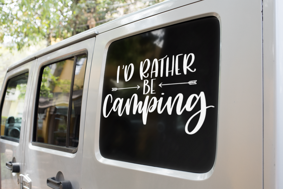 Rather Be Camping Adventure Sticker by WinsterCreations™ Official Store