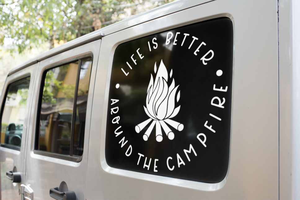 Life Is Better Around The Campfire Adventure Sticker by WinsterCreations™ Official Store