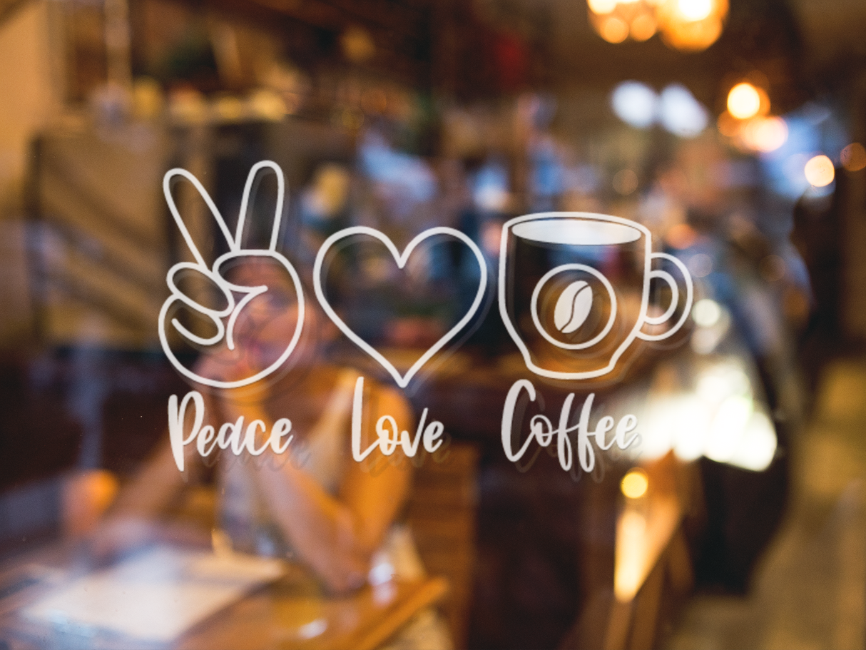 Peace Love Coffee Sticker by WinsterCreations™ Official Store