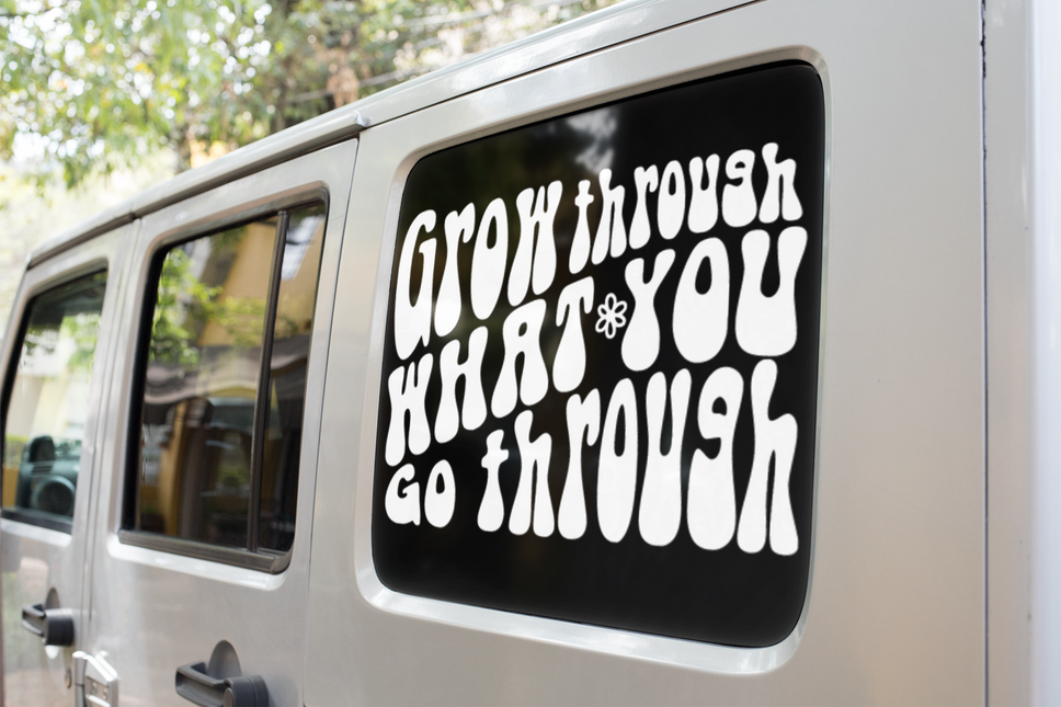 Grow Through What You Go Through Boho Sticker by WinsterCreations™ Official Store