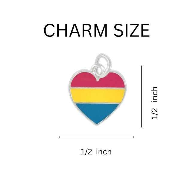 Pansexual Flag Heart Charms by Fundraising For A Cause