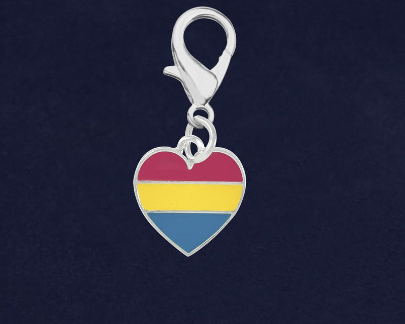 Pansexual LGBTQ Pride Heart Hanging Charms by Fundraising For A Cause