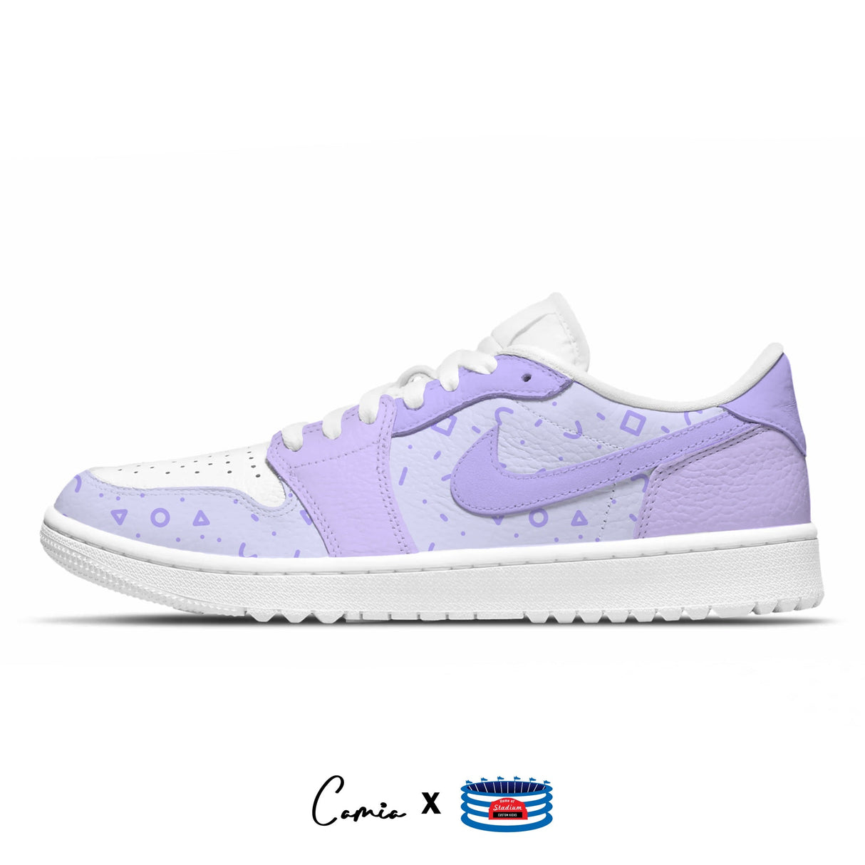 "Pastel Purple" Jordan 1 Golf Shoes by Stadium Custom Kicks