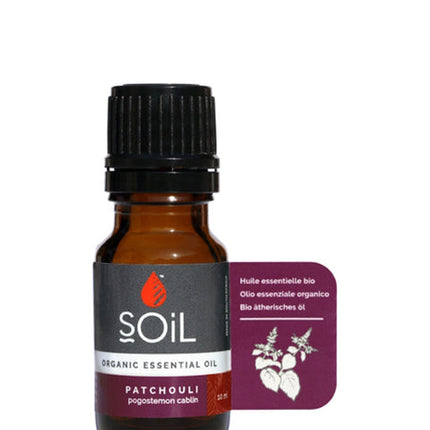 Organic Patchouli Essential Oil (Pogostemon Cablin) 10ml by SOiL Organic Aromatherapy and Skincare