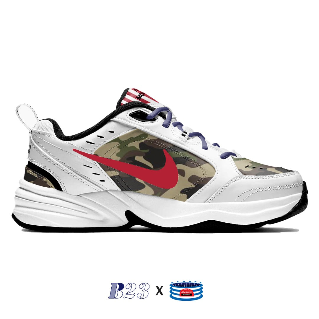 "Patriotic" Nike Air Monarch Shoes by Stadium Custom Kicks