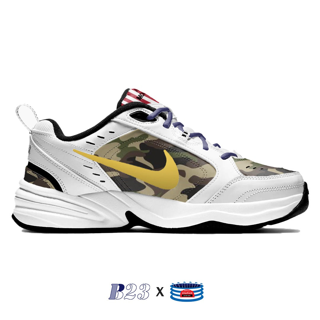 "Patriotic" Nike Air Monarch Shoes by Stadium Custom Kicks