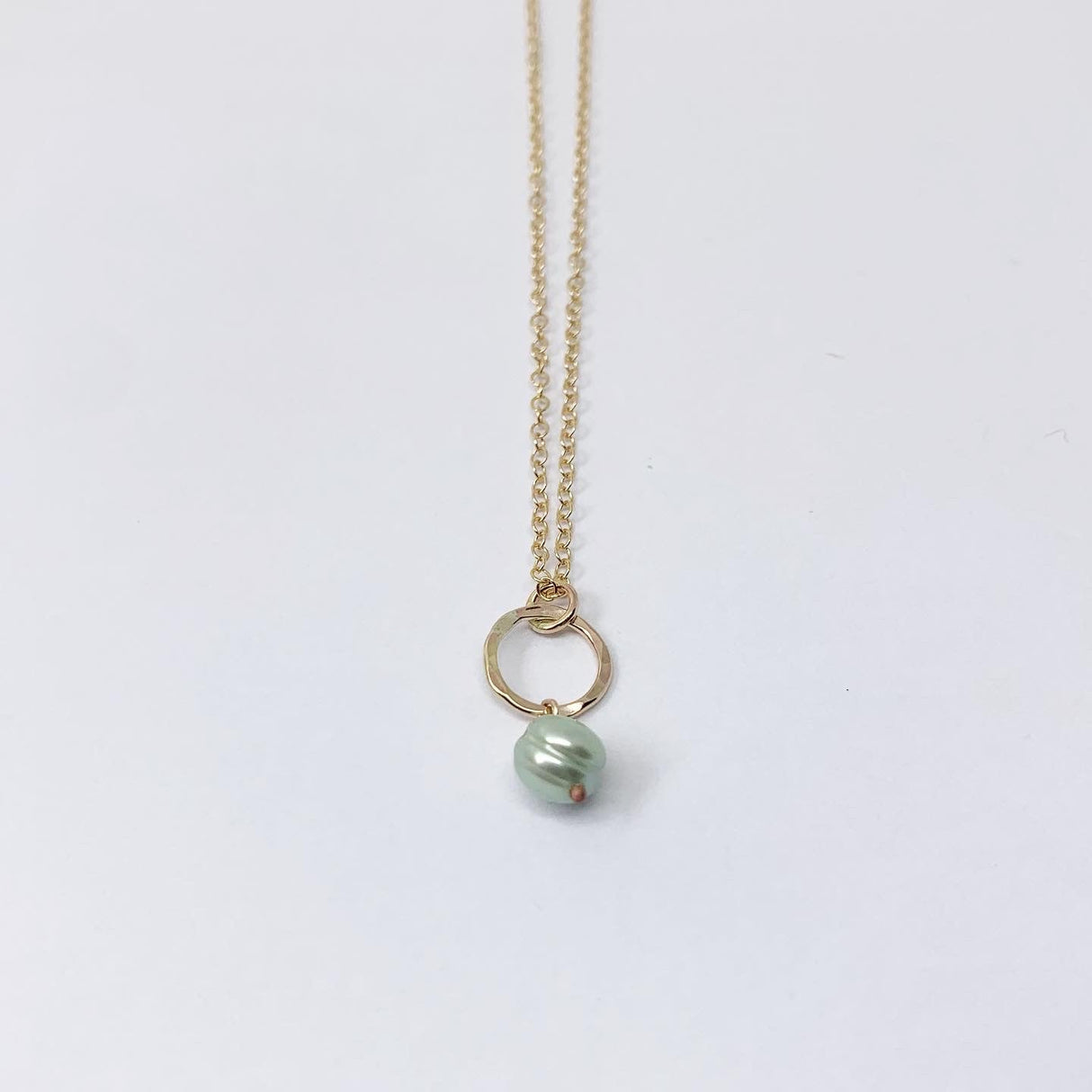 Pearl Drop Charm Necklace by Jennifer Cervelli Jewelry