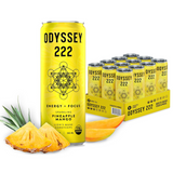 Pineapple Mango 222 Sparkling Energy Drink - 222mg Caffeine - 12 Pack by OdysseyElixir