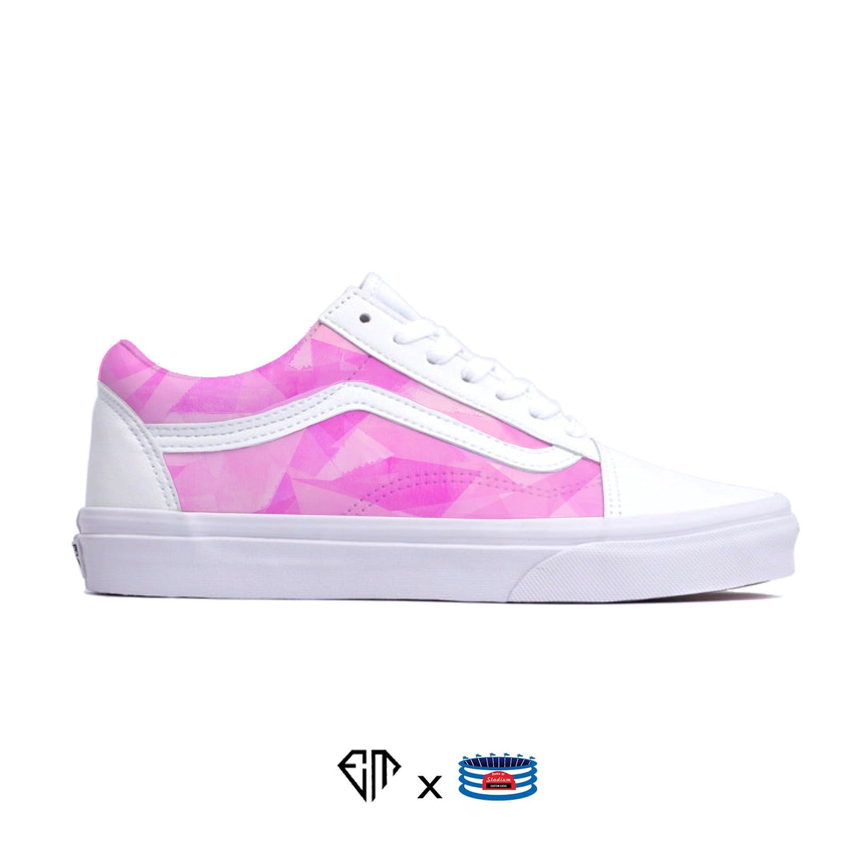 "Pink Prism" Vans Canvas Old School Shoes by Stadium Custom Kicks