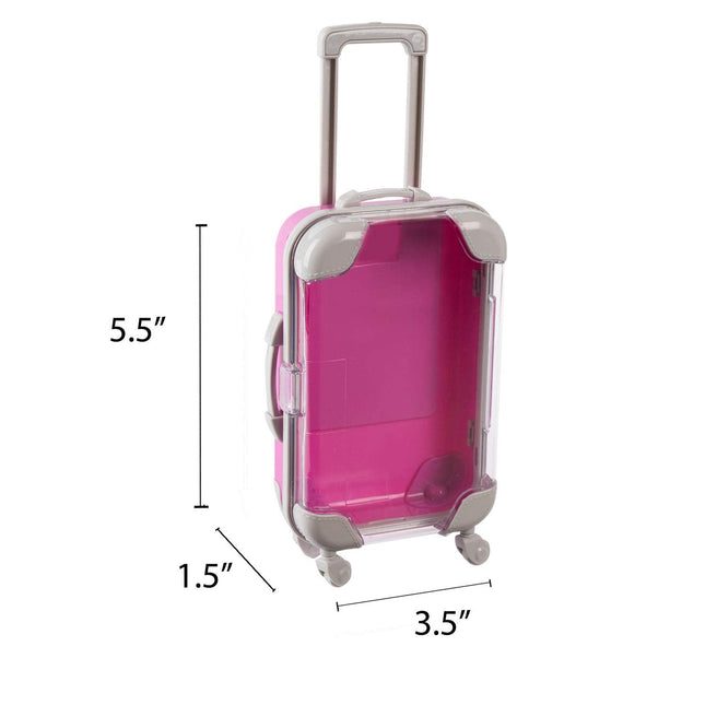 Mini Suitcase 5.5"X3.5"X1.5" Pink Candy Box 8 Pack by Hammont
