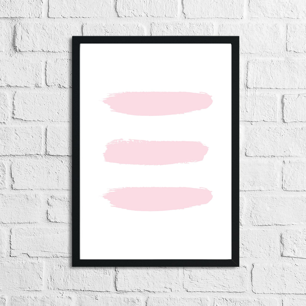 Pink 3 Stripes Brush Wall Decor Bedroom Print by WinsterCreations™ Official Store