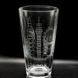 CITY SKYLINES Pint Glasses by LumEngrave