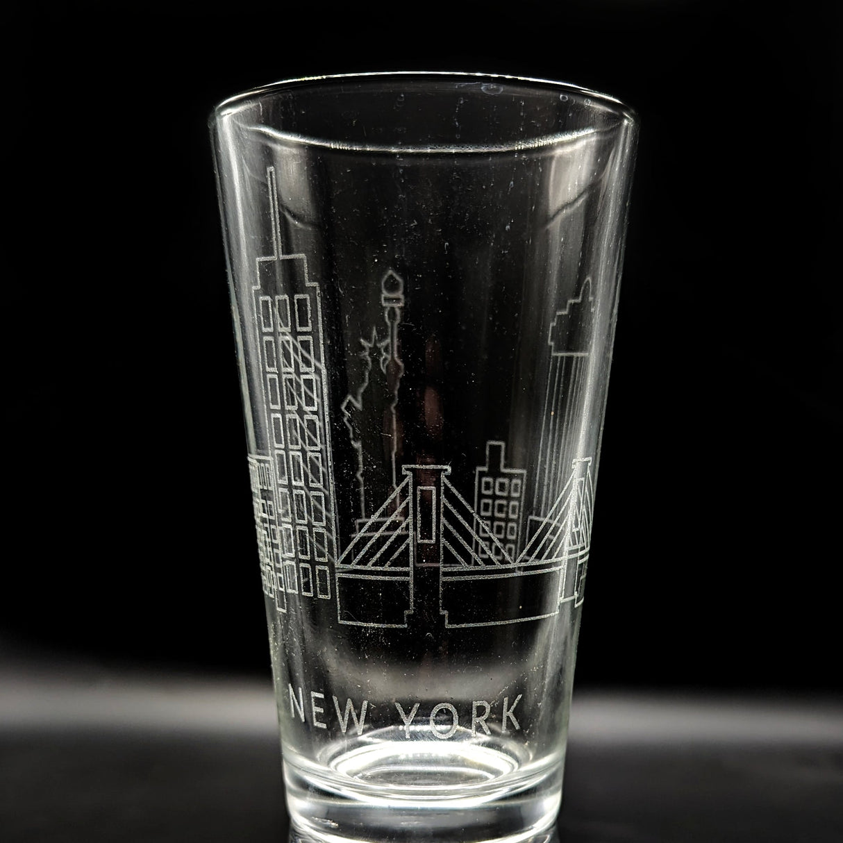 CITY SKYLINES Pint Glasses by LumEngrave