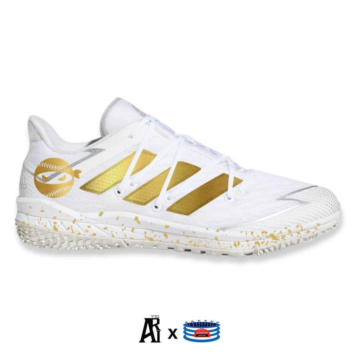 "Pitching Ninja" Adidas Afterburner Turf Shoes by Stadium Custom Kicks