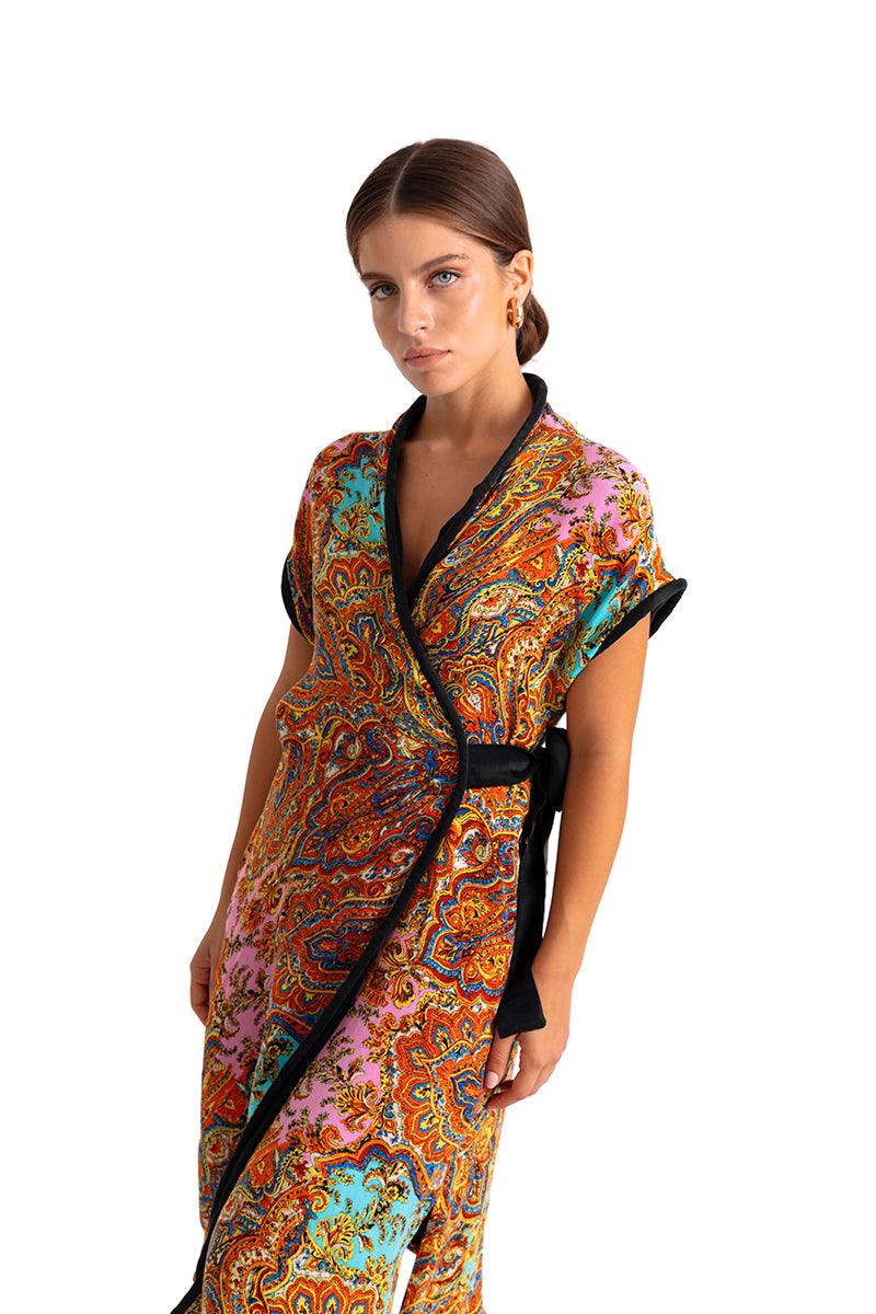 Poppy Reversible Kimono Dress by Ladiesse