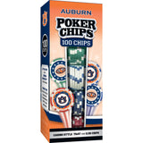 Auburn Tigers 100 Piece Poker Chips by MasterPieces Puzzle Company INC