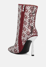 precious mirror embellished high ankle boots by London Rag