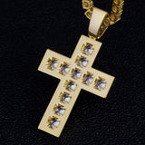 Princess Cut Cross Pendant 14K Gold Plated by Bling Proud | Urban Jewelry Online Store