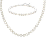 Shell Pearl Necklace And Bracelet Set by Donatello Gian