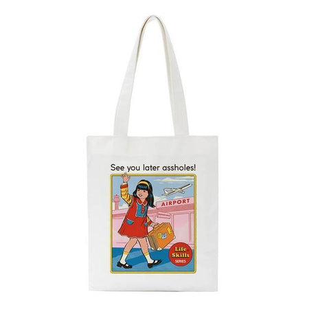 "Let's Find A Cure For Stupid People" Tote Bag by White Market