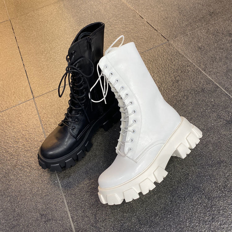 Chunky Platform Combat Boots by White Market