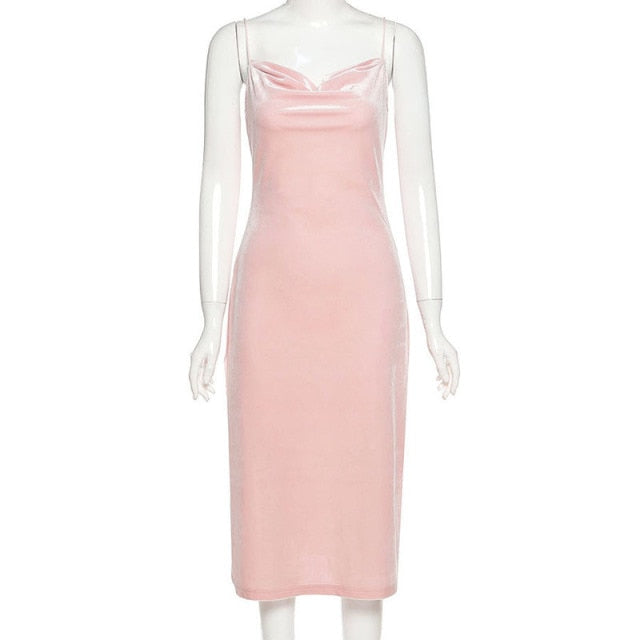 Loose Pink Party Midi Dress by White Market