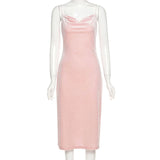 Loose Pink Party Midi Dress by White Market