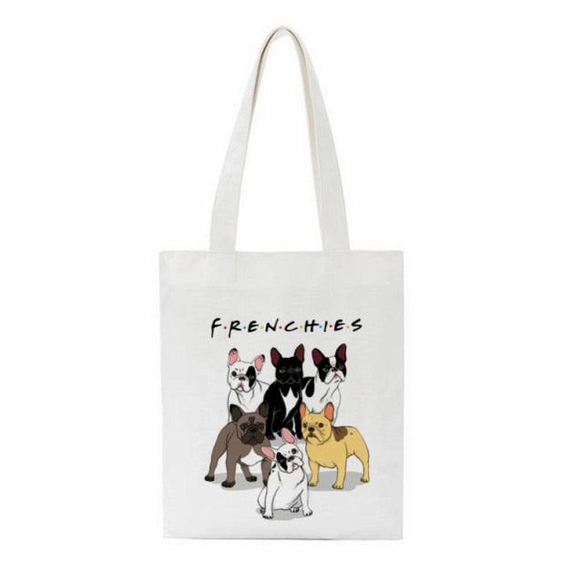 Dachshund Print Reusable Canvas Tote Bags by Dach Everywhere - Vysn