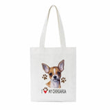 Dachshund Print Reusable Canvas Tote Bags by Dach Everywhere - Vysn