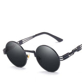 High Quality UV400 Gothic Steampunk Round Alloy Mirror Sun Glasses by Land of Nostalgia