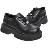 Black Leather Low Boots by White Market