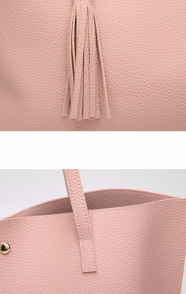 Basic Everyday Faux Leather Tote by White Market