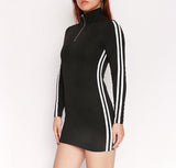 Turtleneck Racer Dress by White Market