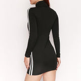 Turtleneck Racer Dress by White Market