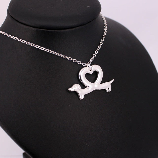 Dachshund Heart Shape Necklace by Dach Everywhere