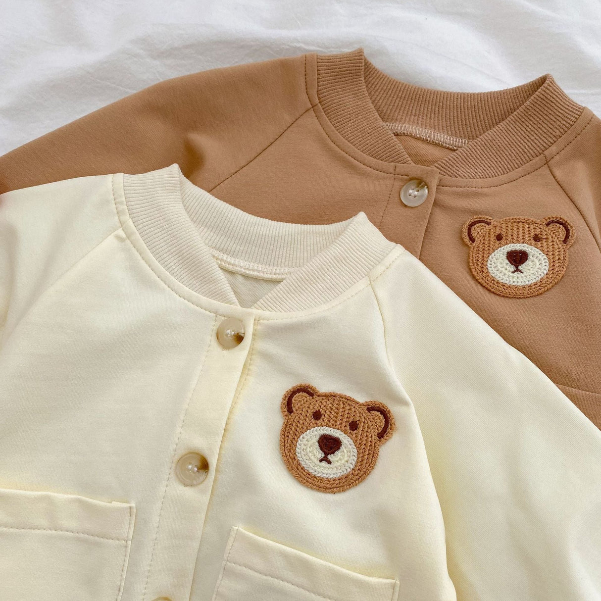 Baby Cartoon Bear Patched Pattern Cute Style Romper And Coat by MyKids-USA™