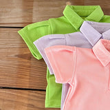 Baby Solid Color Polo Neck Summer Clothing Sets by MyKids-USA™