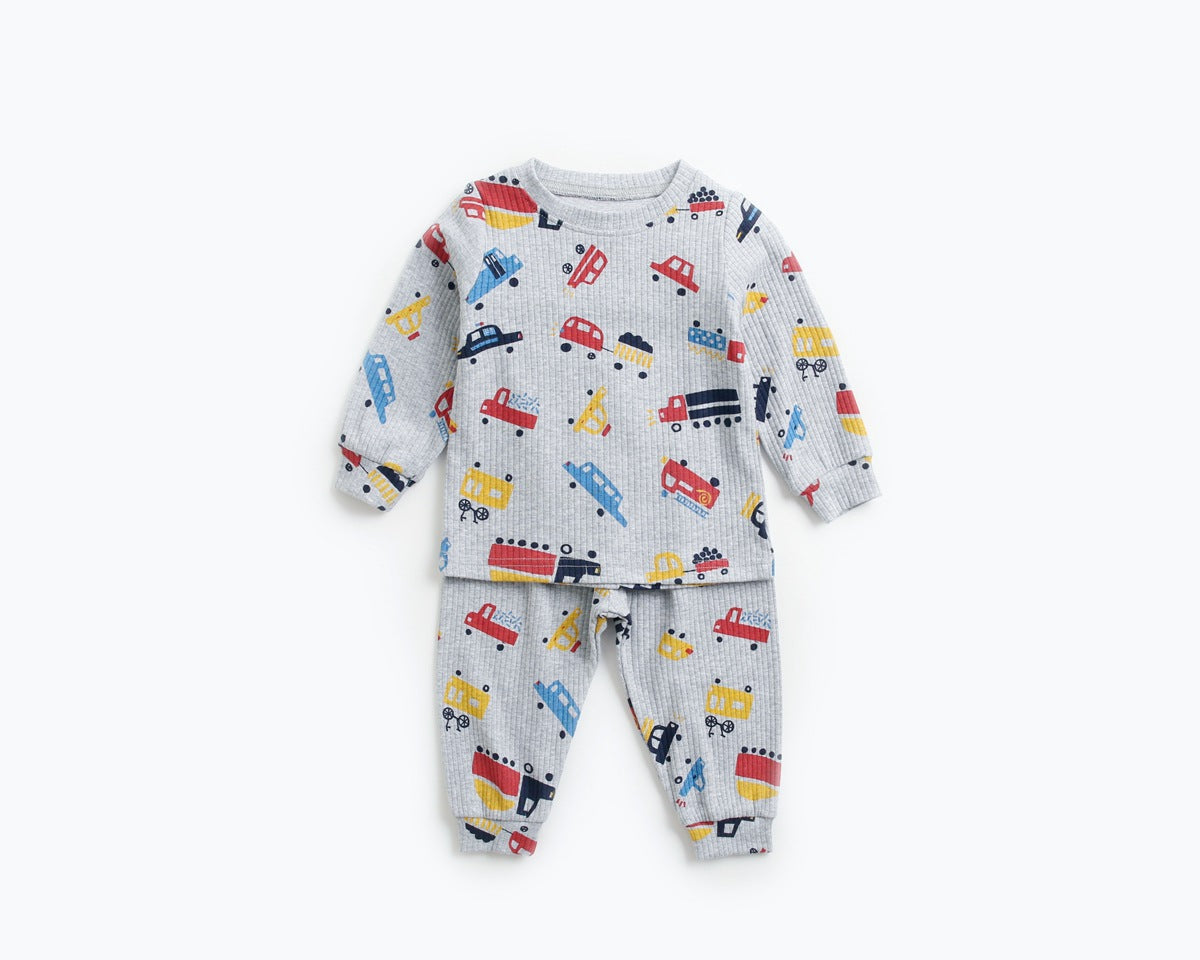 Baby 2pcs Cartoon Graphic Soft Cotton Shirt Combo Pants Sets Tracksuit by MyKids-USA™