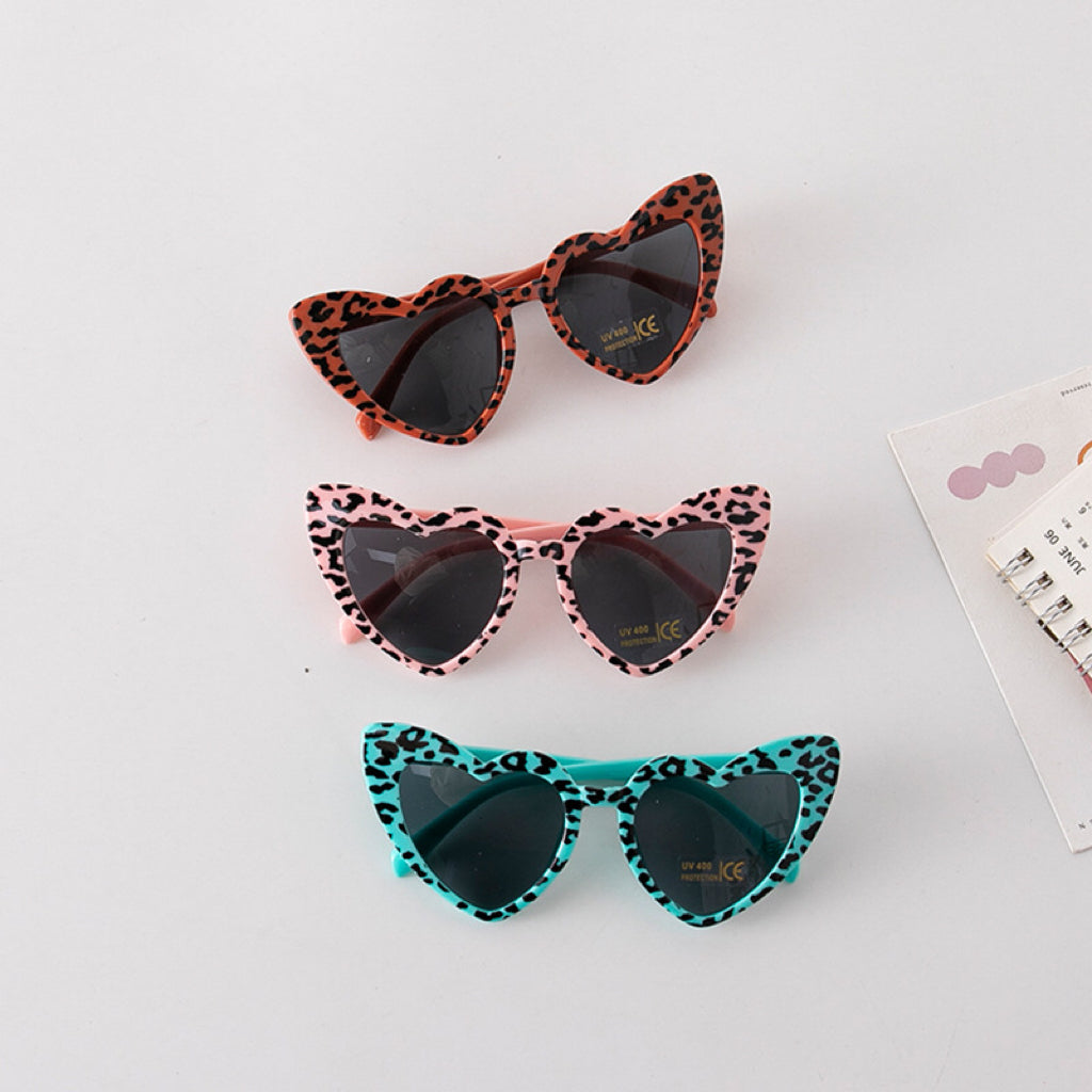 Leopard Print Pattern Heart Shape Fashion Sunglasses by MyKids-USA™