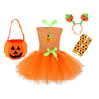 Children’s Halloween Pumpkin Tutu Dress With 3-Pieces Jewelry by MyKids-USA™ - Vysn