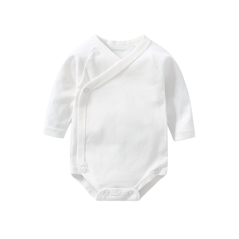 Baby Multi Color Bias Placket With Slanting Button Long Sleeve Onesies by MyKids-USA™