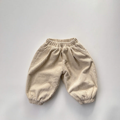 Baby Solid Color Corduroy Fabric Loose Lantern Pants In Autumn by MyKids-USA™