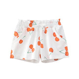 Baby Girl Print Pattern Bow Decoration Short Pants In Summer Outfit Wearing by MyKids-USA™