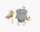 Baby Girl Plaid Pattern Single Breasted Design Shirt Combo Shorts Sets by MyKids-USA™