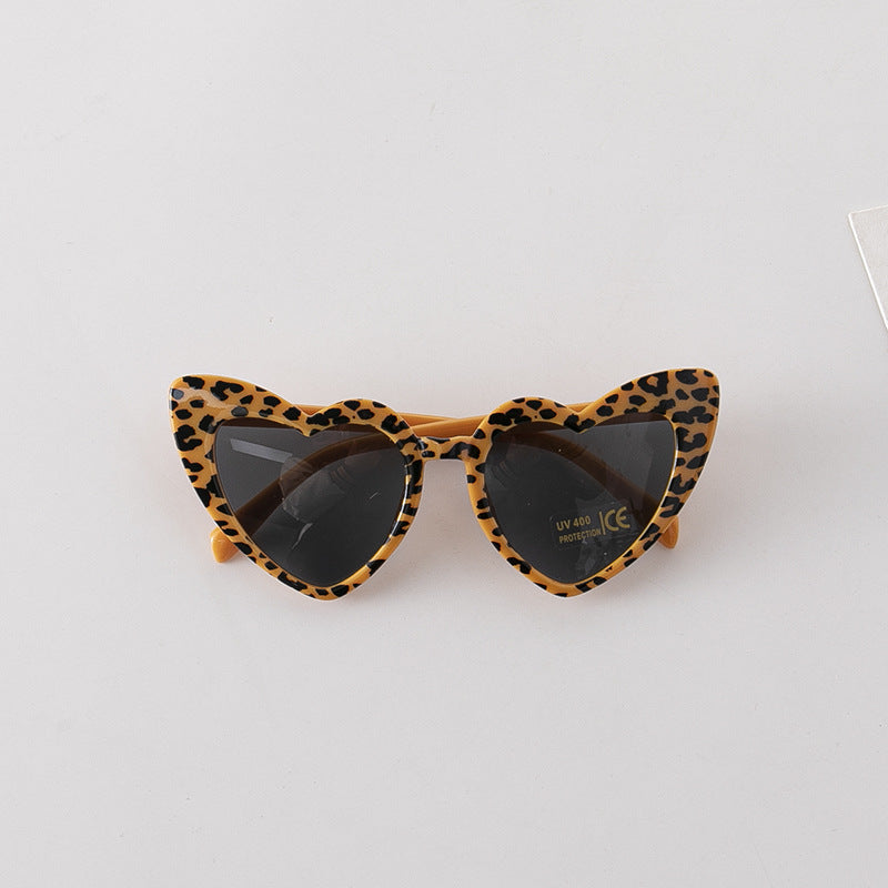 Leopard Print Pattern Heart Shape Fashion Sunglasses by MyKids-USA™