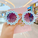 Girls Lovely Sunflower Round Frame Sunglasses by MyKids-USA™