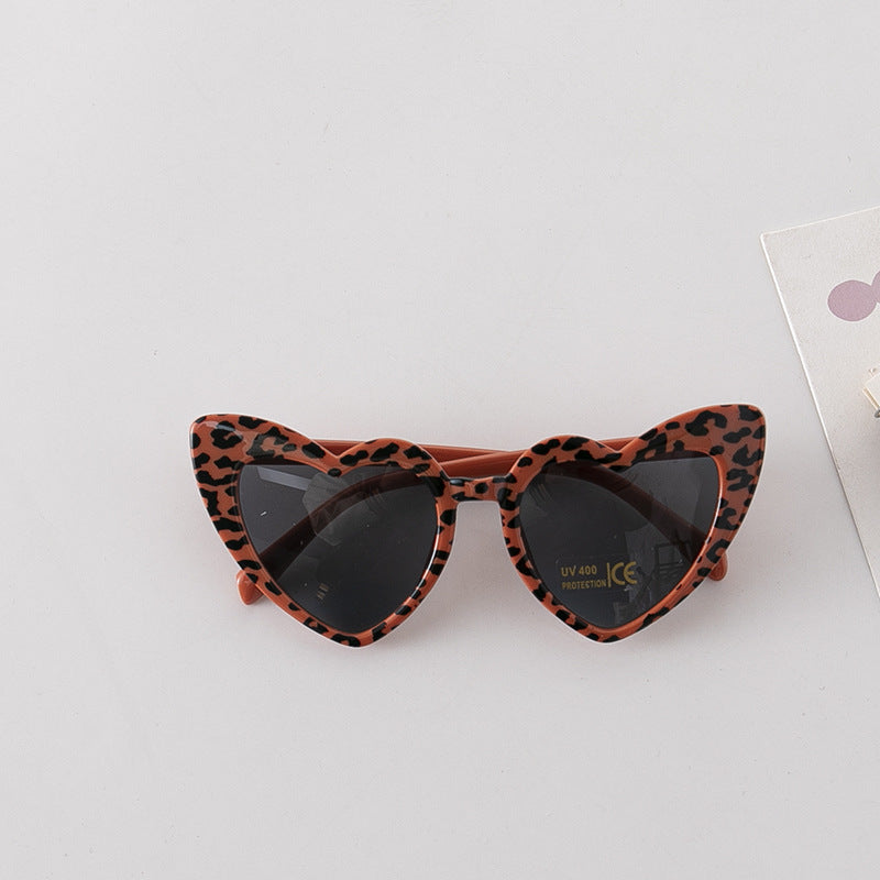 Leopard Print Pattern Heart Shape Fashion Sunglasses by MyKids-USA™