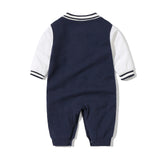 Baby Letter Embroidered Pattern Long Sleeves Baseball Rompers by MyKids-USA™