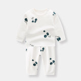 Baby 1pcs Allover Fruit Graphic Long Sleeve Bottoming Shirt & Trousers Sets by MyKids-USA™