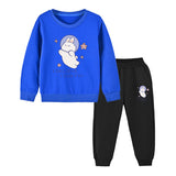 Baby Girl Cute Bunny Graphic Hoodie Combo Loose Trousers Soft Cotton Sets by MyKids-USA™